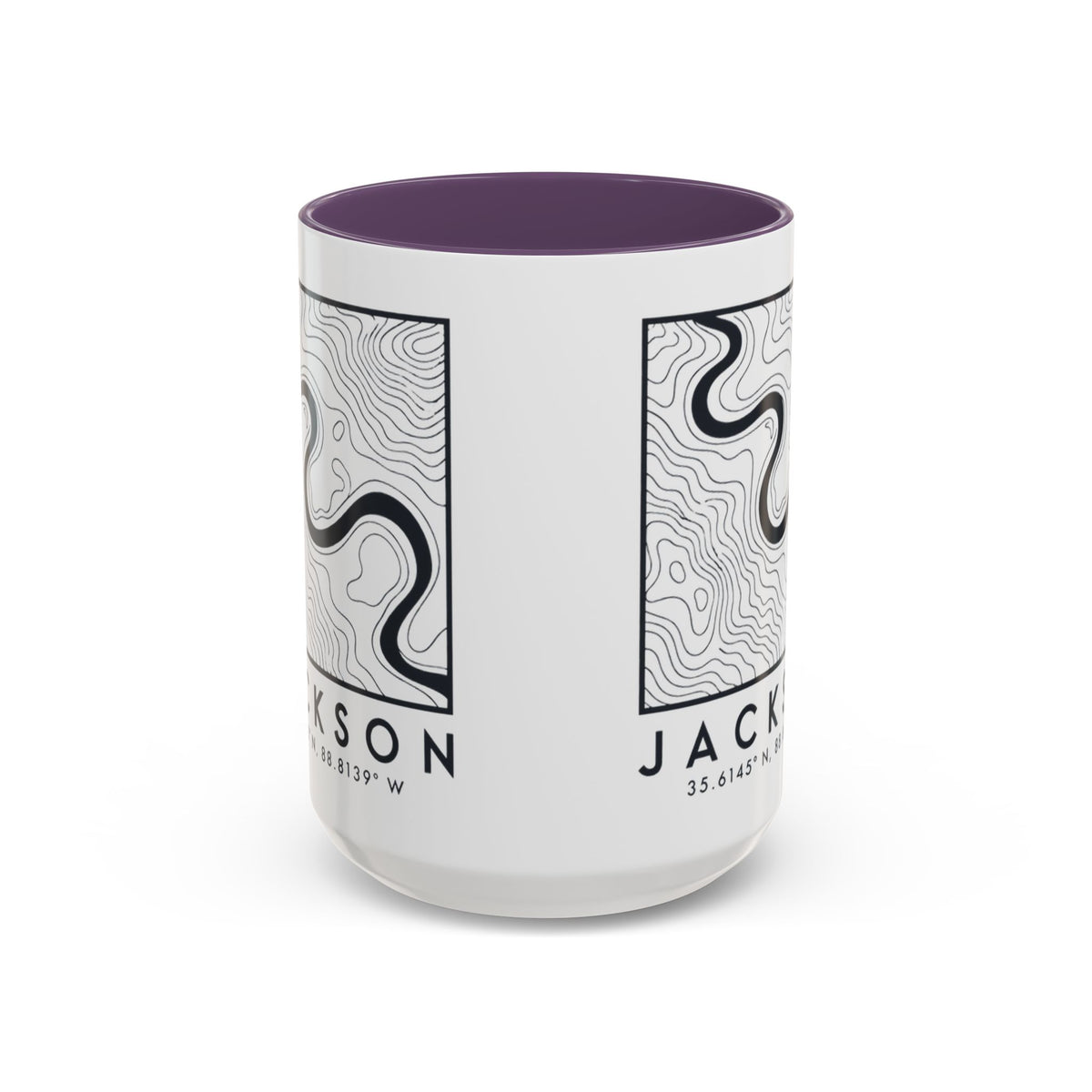 Jackson Topo Map Accent Mug