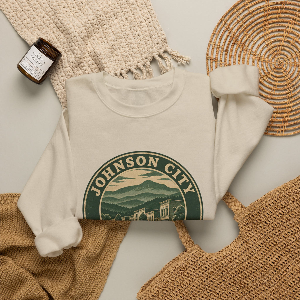 Johnson City Park Badge Crewneck Sweatshirt