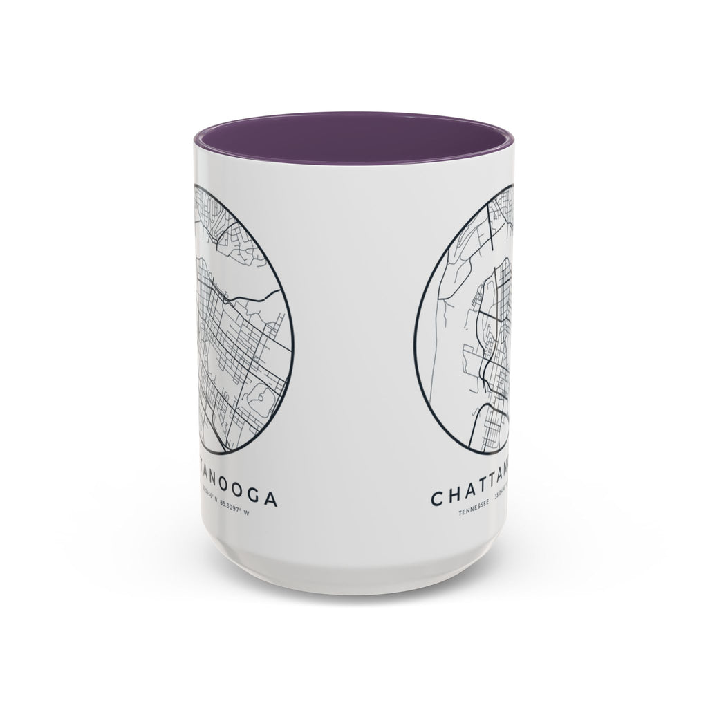 Chattanooga Street Map Accent Mug