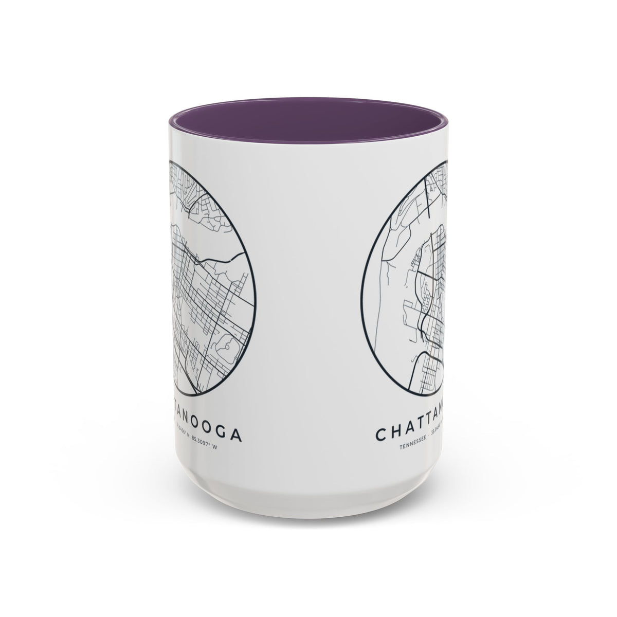 Chattanooga Street Map Accent Mug