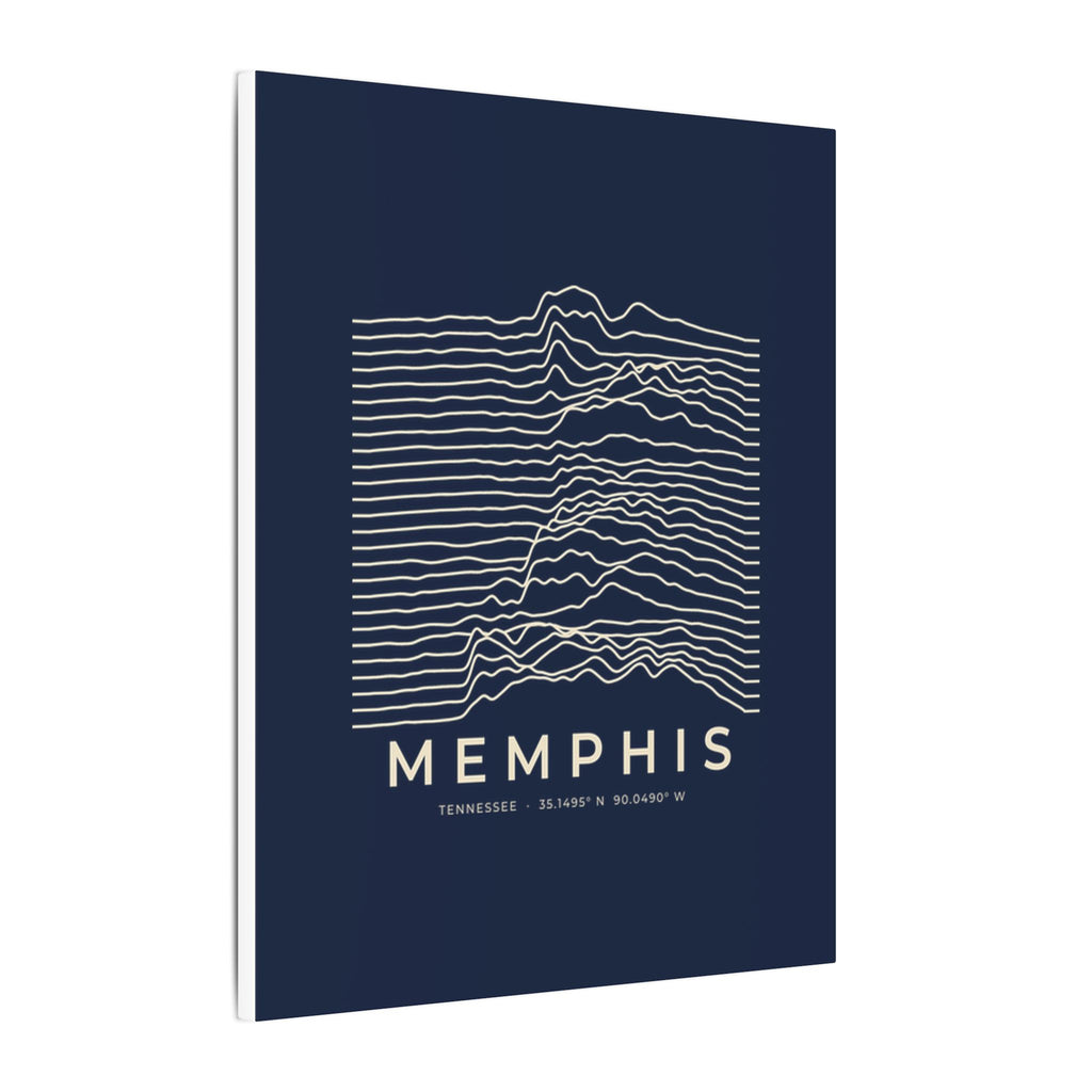 Memphis Ridgeline Canvas Print (Navy)