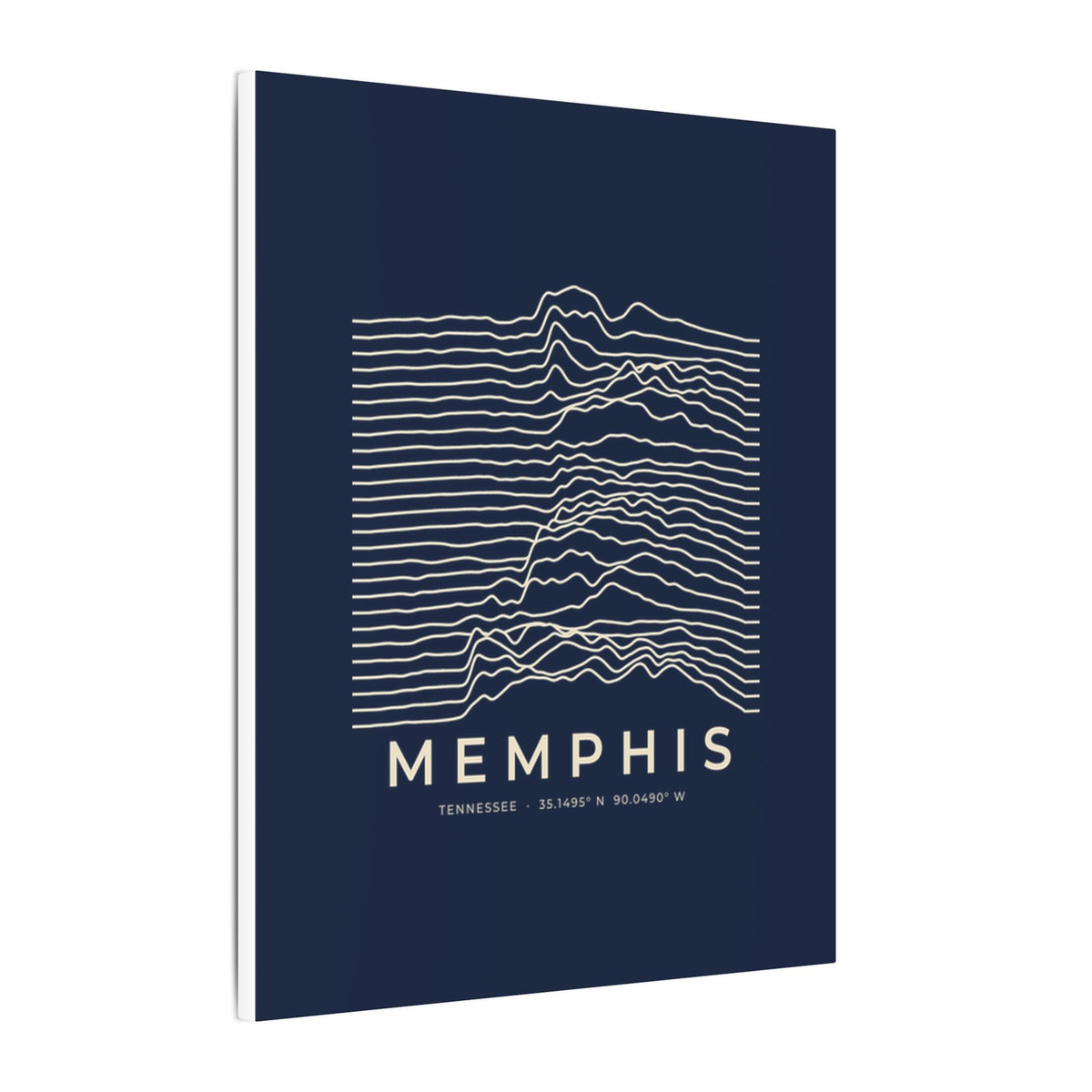 Memphis Ridgeline Canvas Print (Navy)