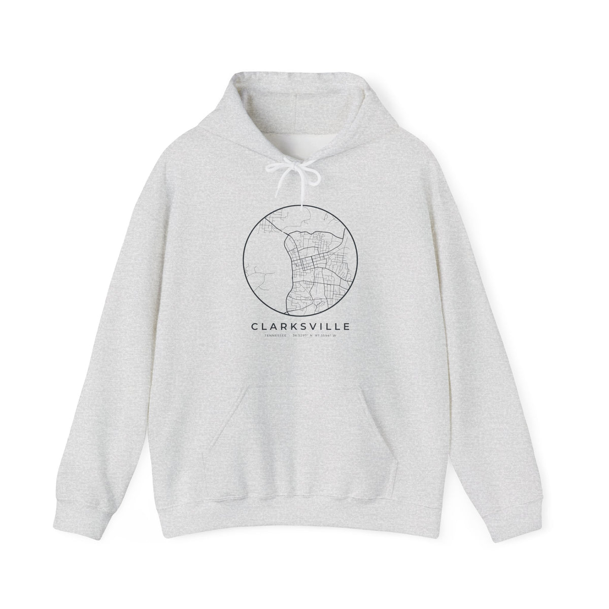Clarksville Street Map Hoodie