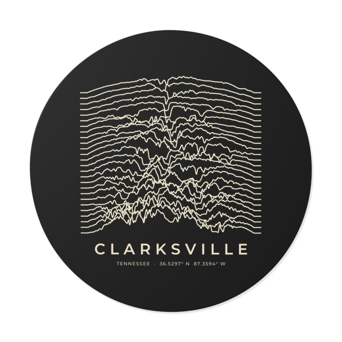 Clarksville Ridgeline Sticker (Black)