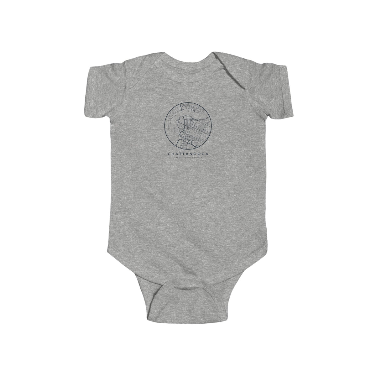 Chattanooga Street Map Baby Bodysuit
