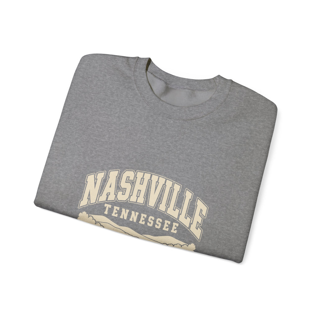 Nashville Vintage Varsity Crewneck Sweatshirt