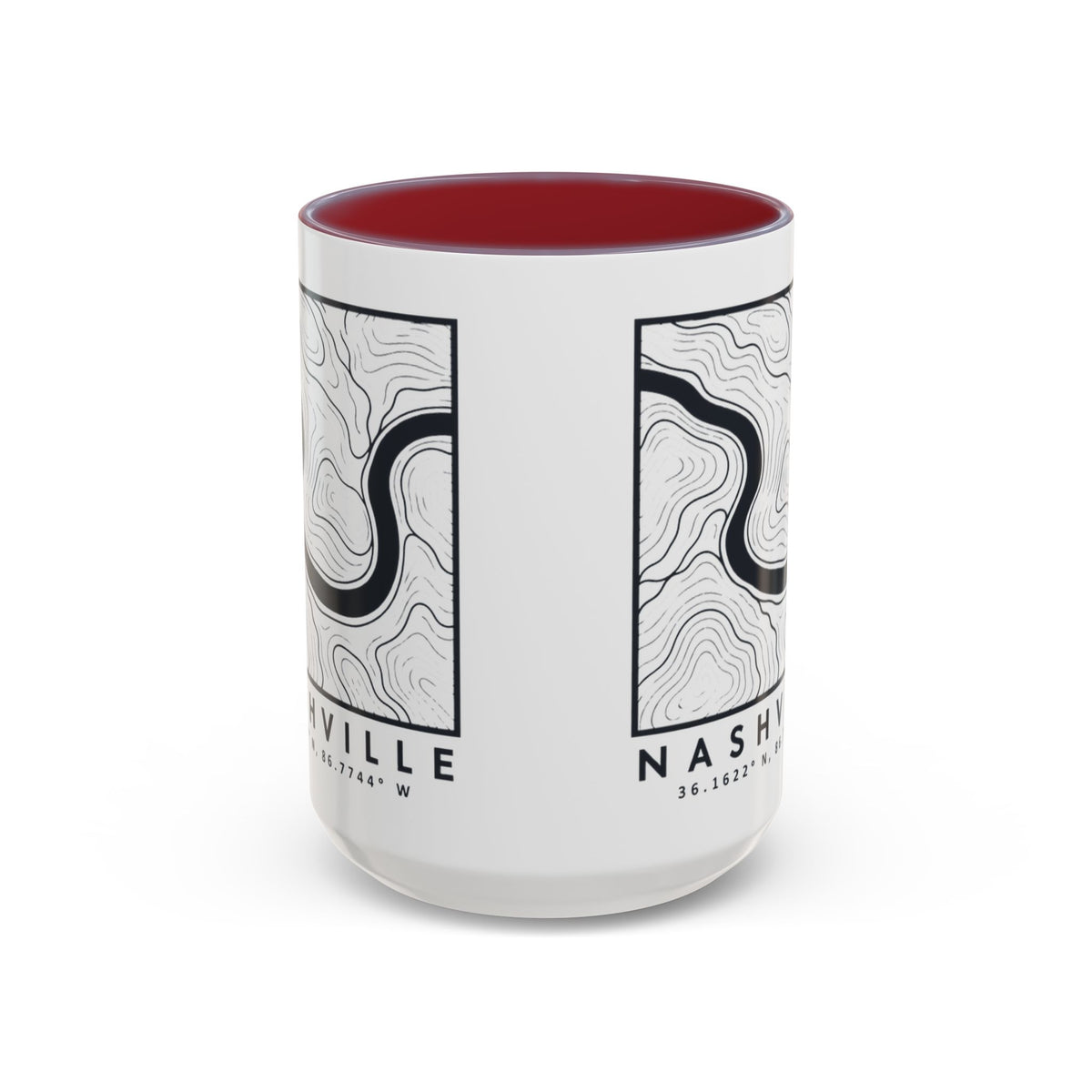 Nashville Topo Map Accent Mug
