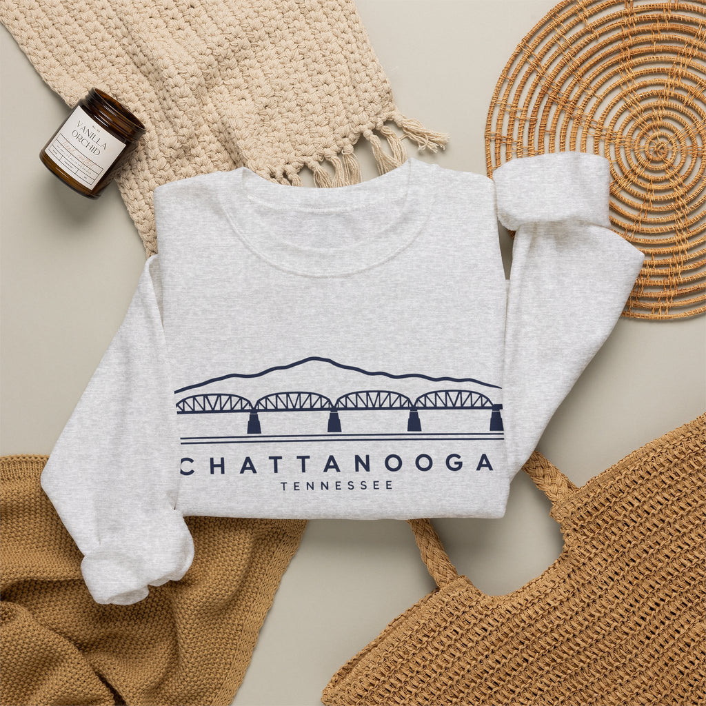 Chattanooga Walnut Street Bridge Crewneck Sweatshirt