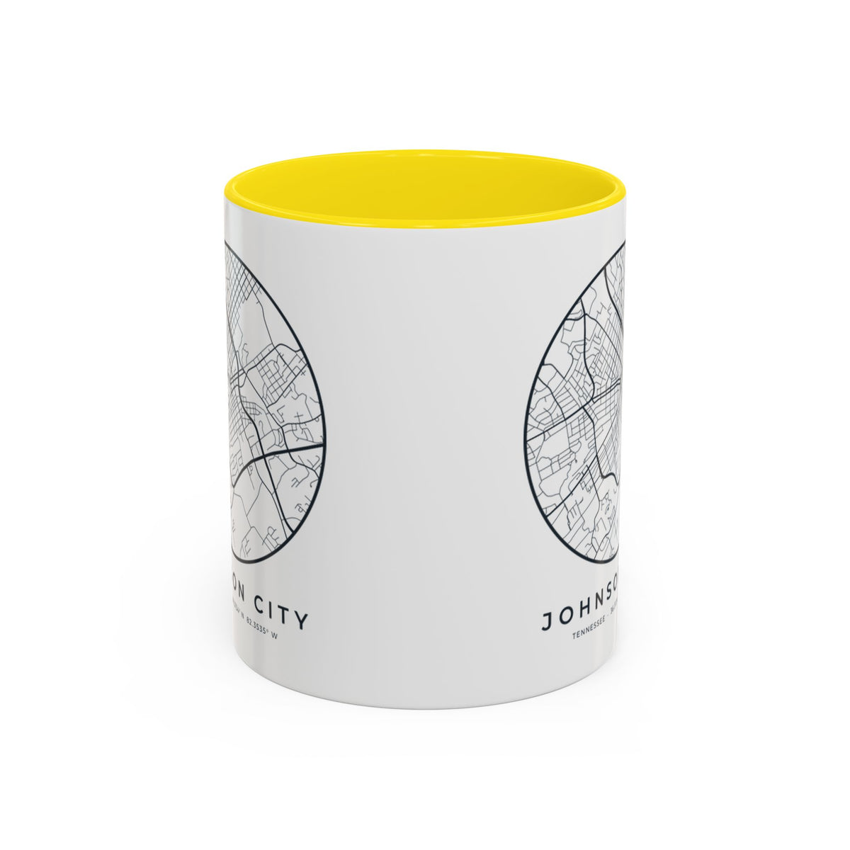 Johnson City Street Map Accent Mug