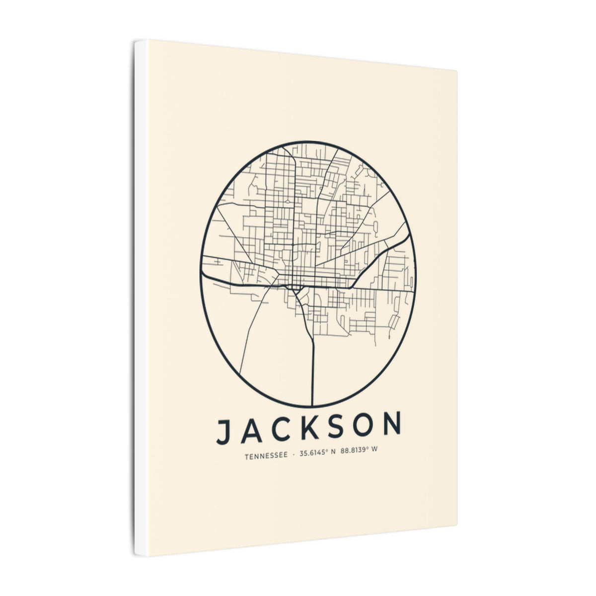 Jackson Street Map Canvas Print