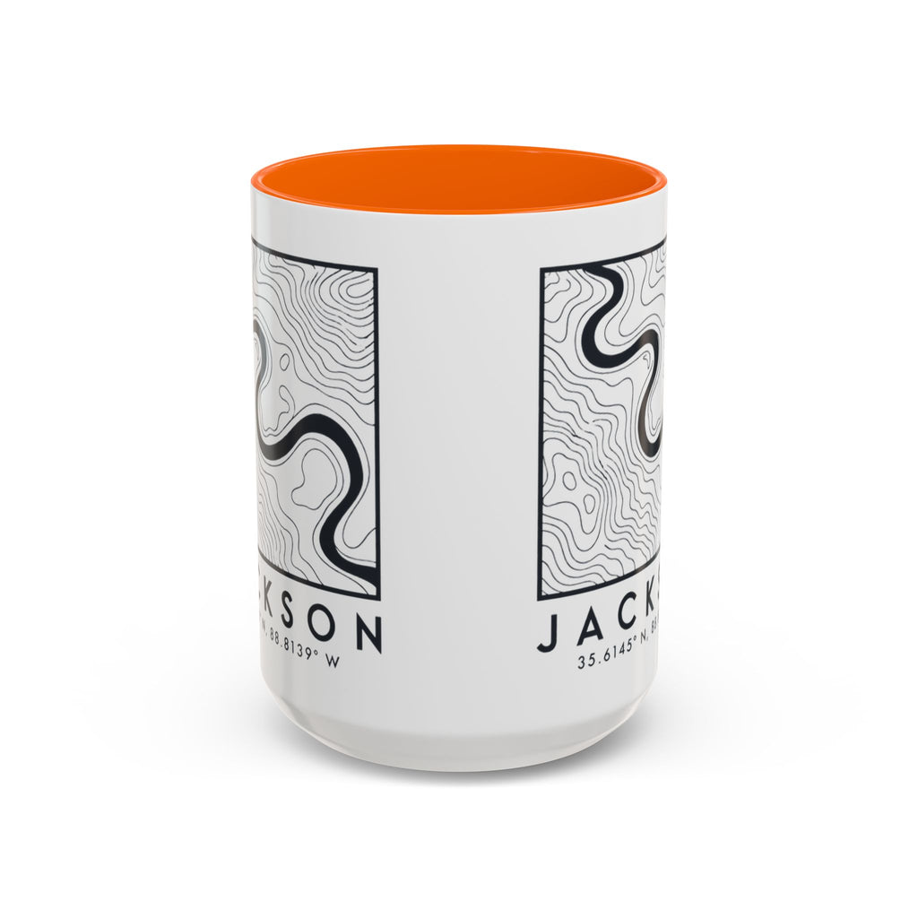 Jackson Topo Map Accent Mug