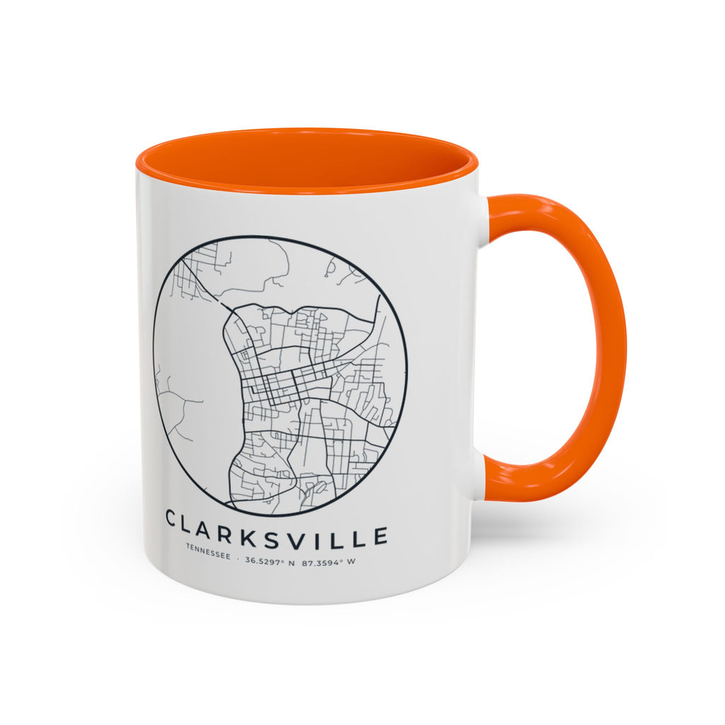Clarksville Street Map Accent Mug