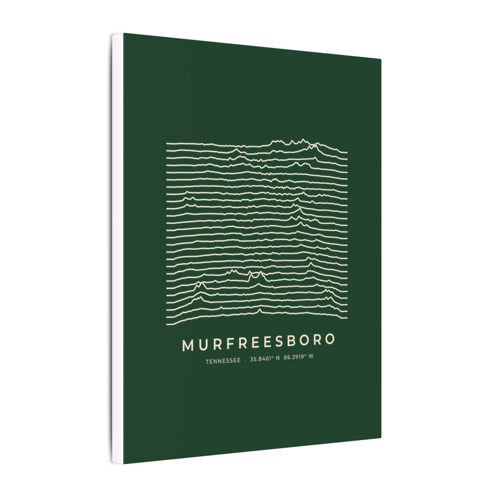 Murfreesboro Ridgeline Canvas Print (Forest Green)