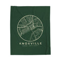 Knoxville Street Map Blanket (Forest Green)