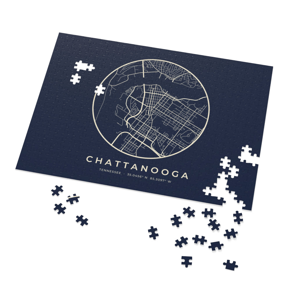 Chattanooga Street Map Puzzle (Navy)