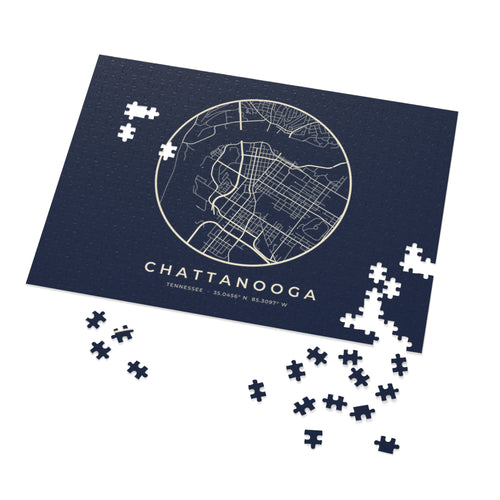 Chattanooga Street Map Puzzle (Navy)