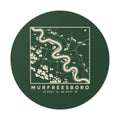 Murfreesboro Topo Map Sticker (Forest Green)