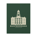 Murfreesboro Rutherford County Courthouse Canvas Print (Forest Green)