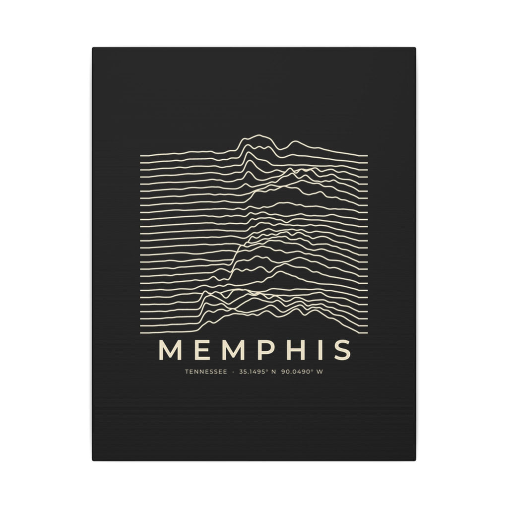 Memphis Ridgeline Canvas Print (Black)
