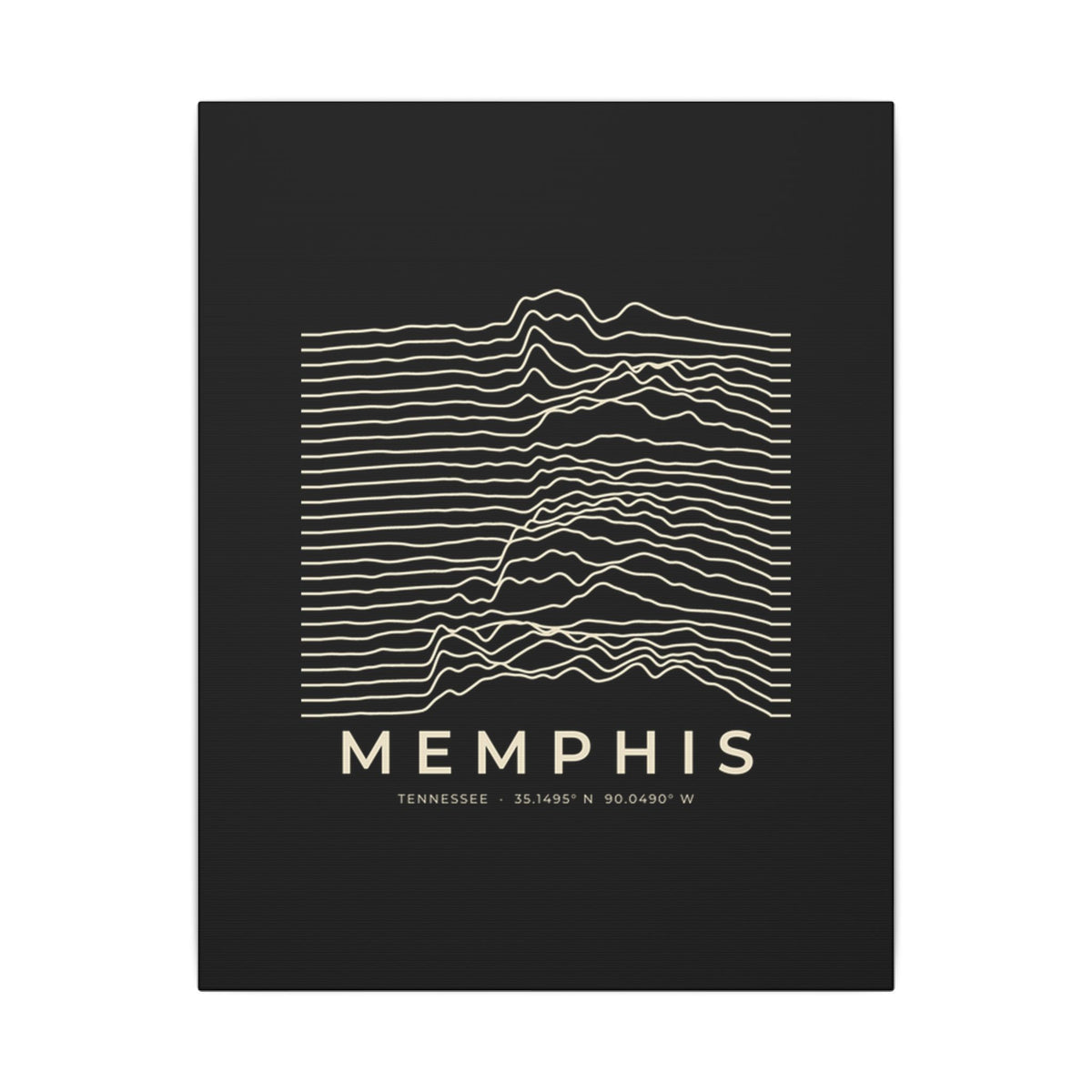 Memphis Ridgeline Canvas Print (Black)