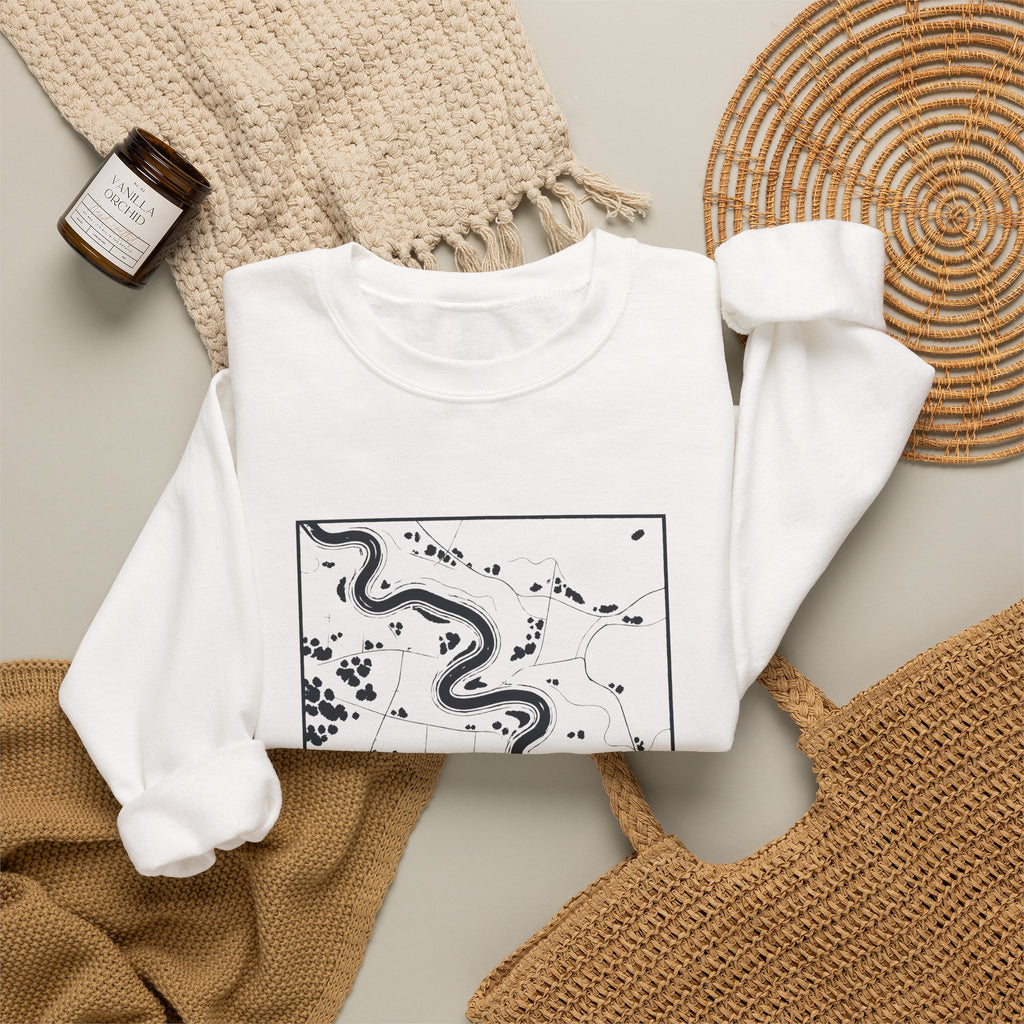 Murfreesboro Topo Map Crewneck Sweatshirt