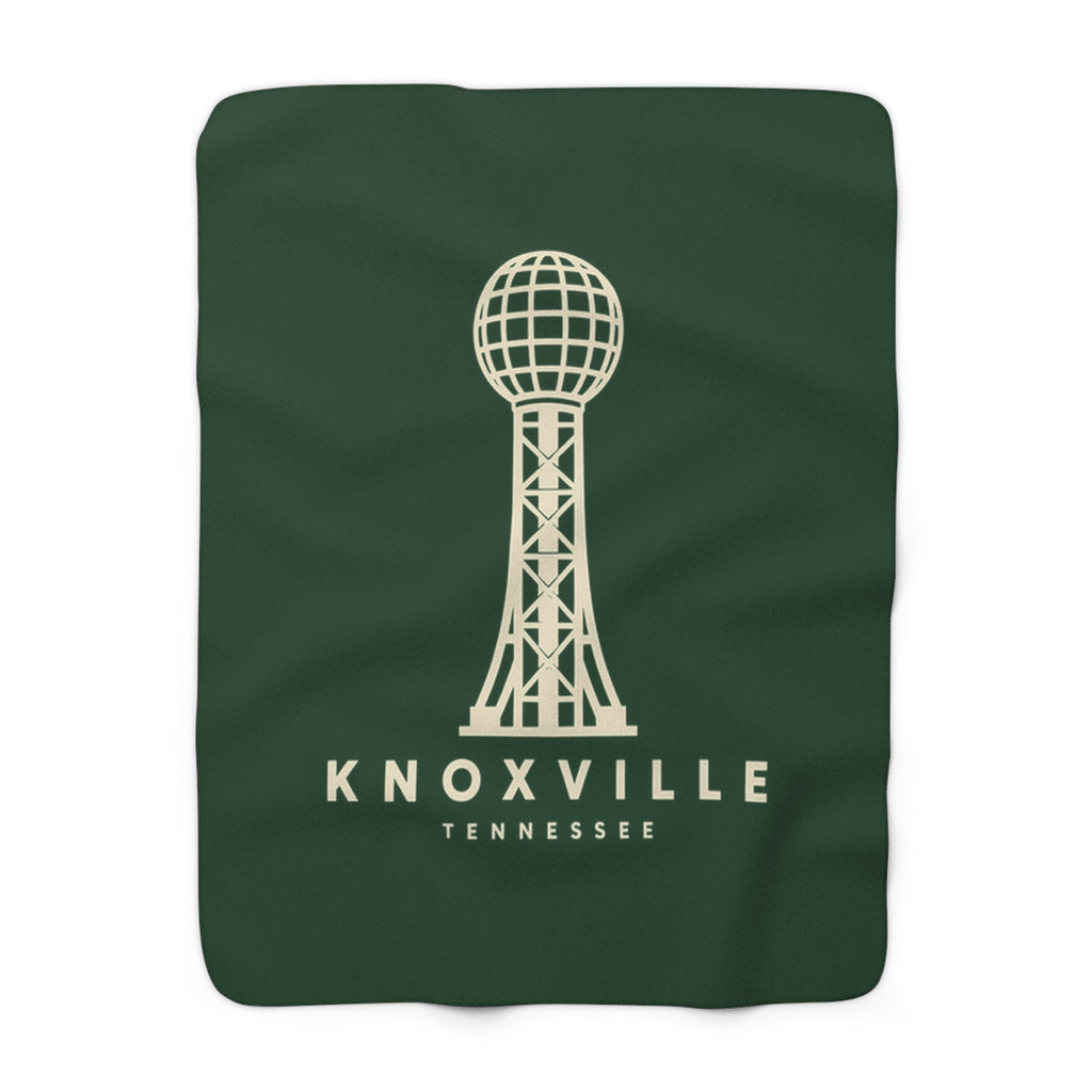 Knoxville Sunsphere Sherpa Blanket (Forest Green)