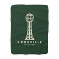 Knoxville Sunsphere Sherpa Blanket (Forest Green)