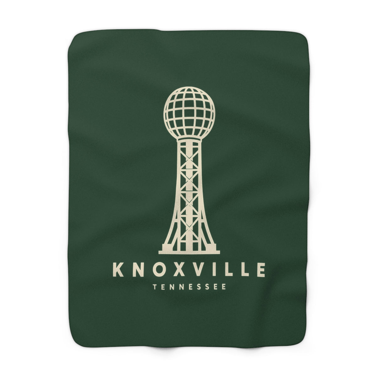 Knoxville Sunsphere Sherpa Blanket (Forest Green)