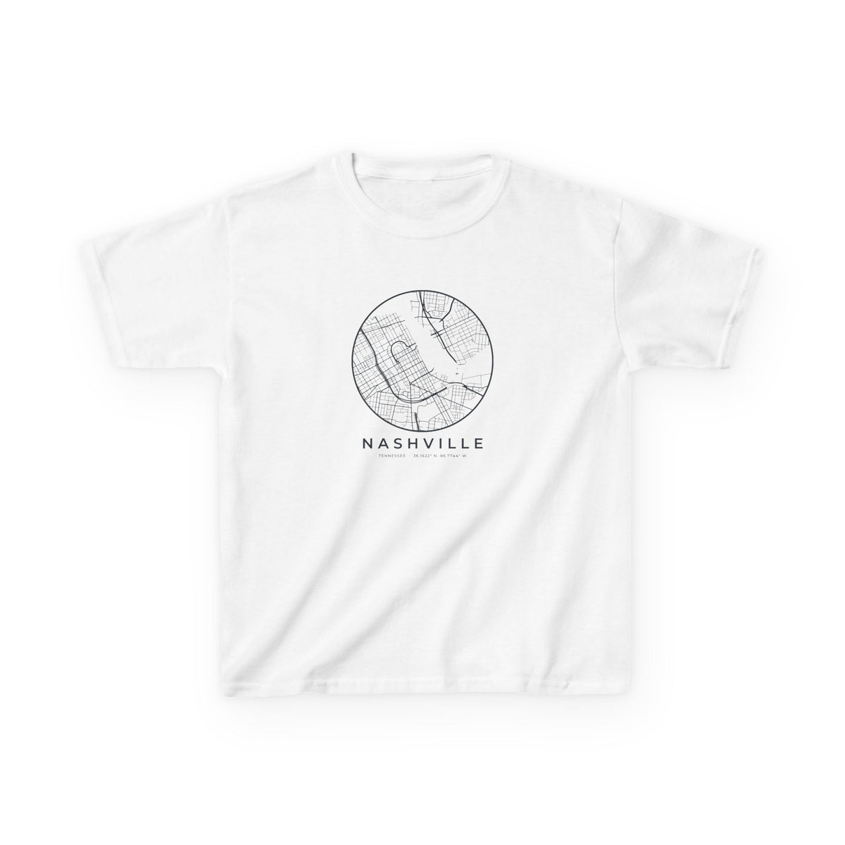 Nashville Street Map Kids T-Shirt