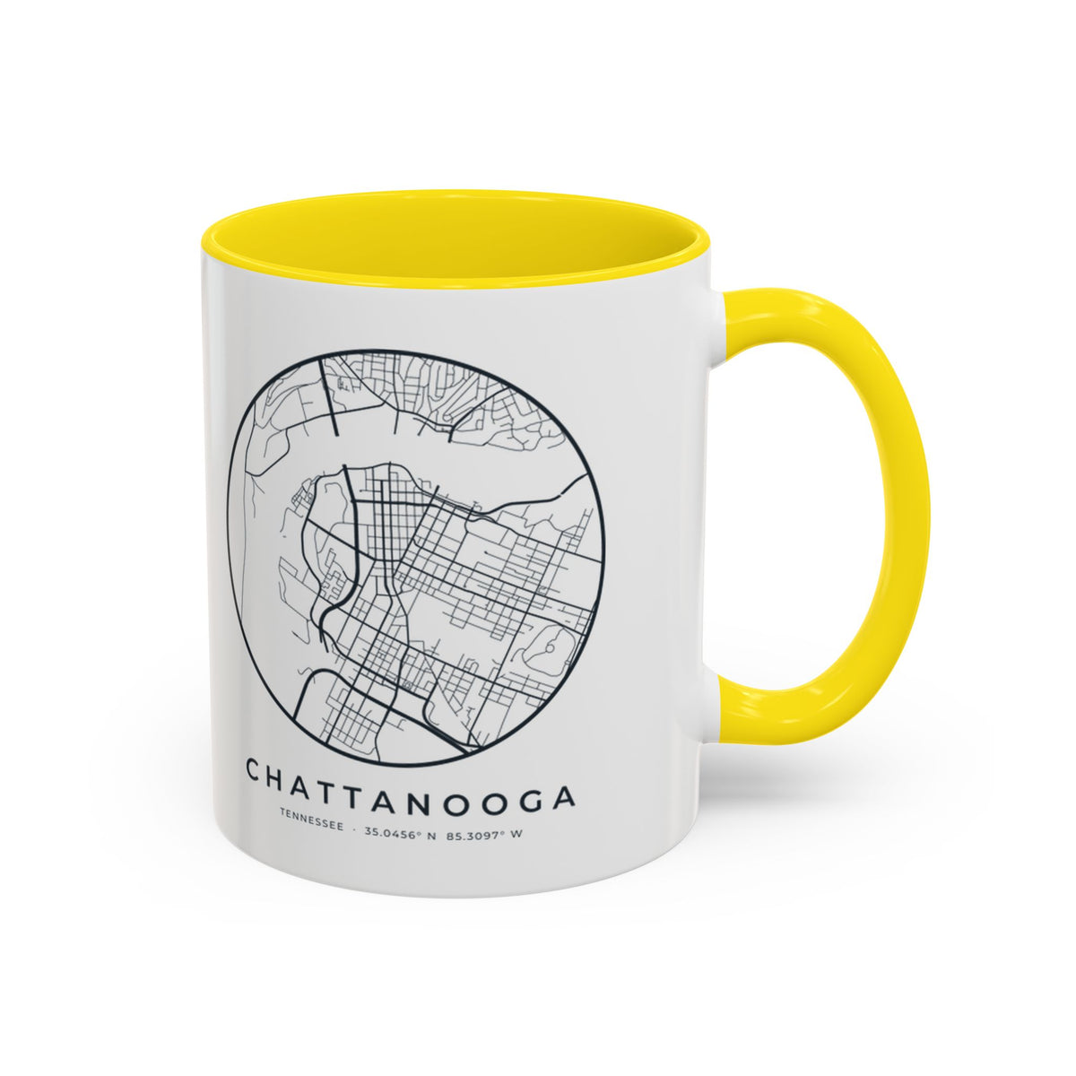 Chattanooga Street Map Accent Mug