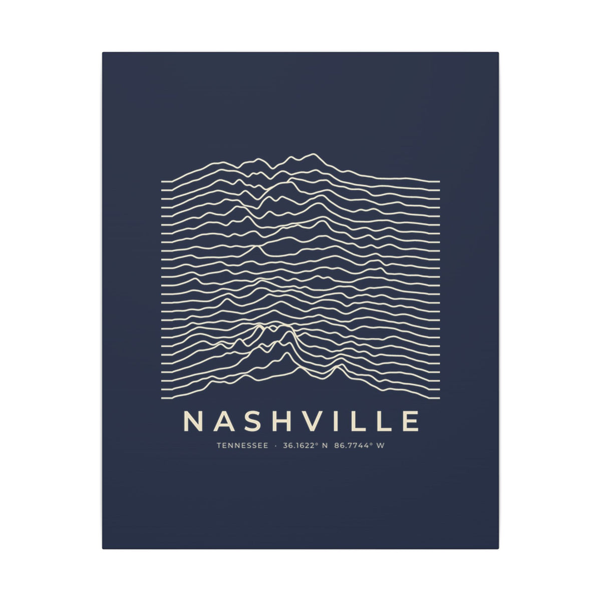 Nashville Ridgeline Canvas Print (Navy)