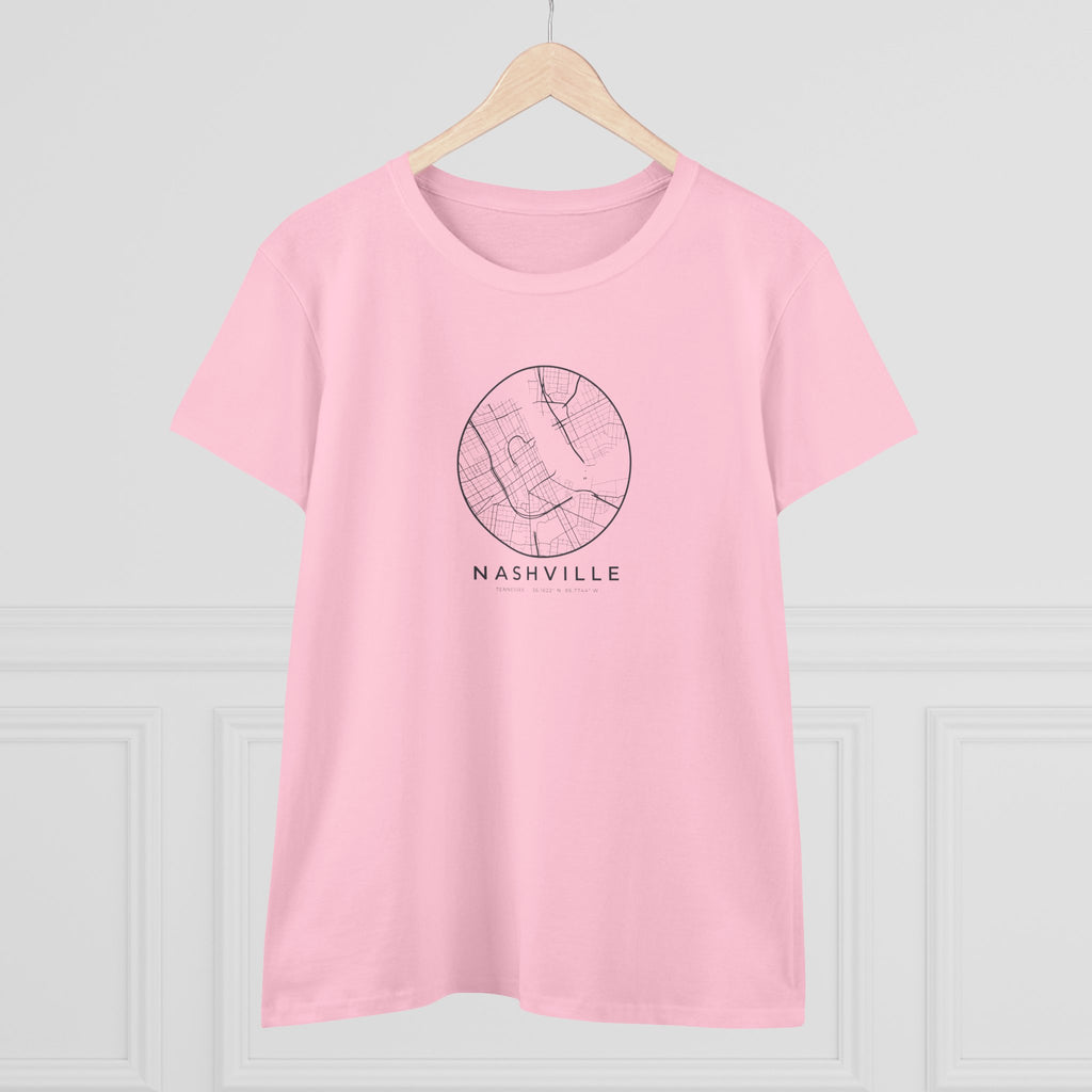 Nashville Street Map Women's T-Shirt