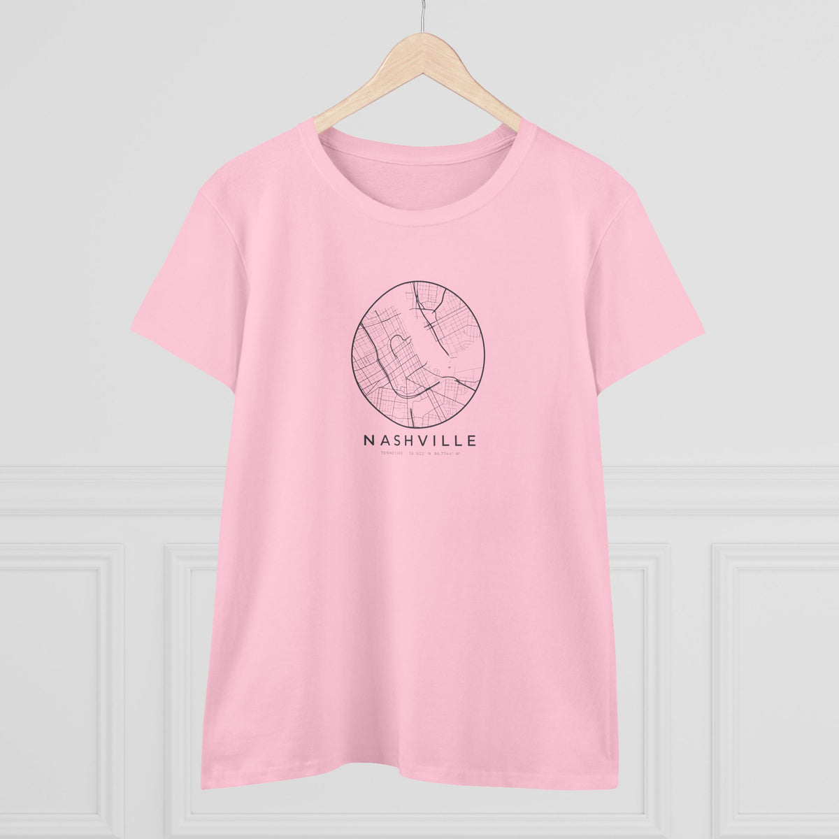 Nashville Street Map Women's T-Shirt