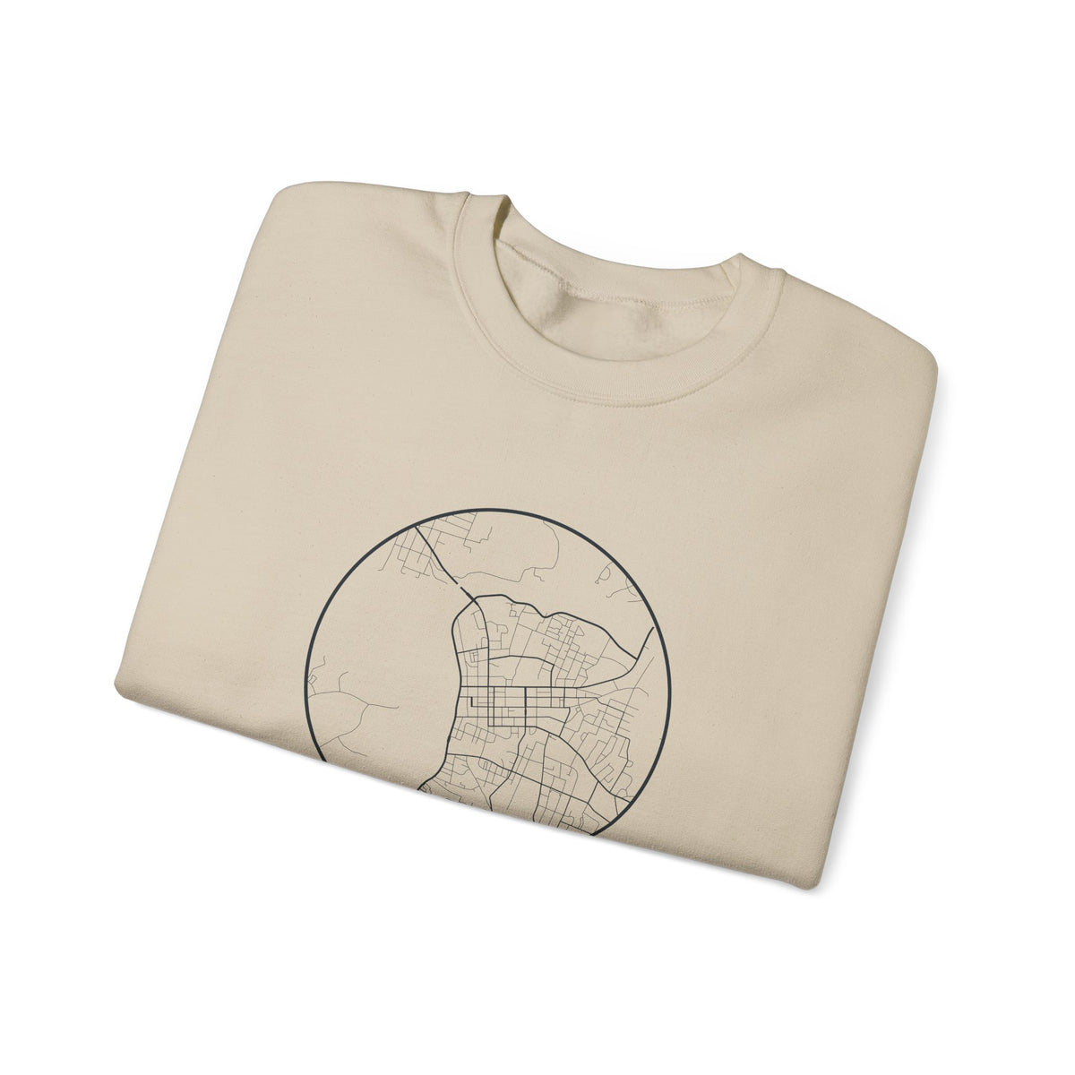 Clarksville Street Map Crewneck Sweatshirt
