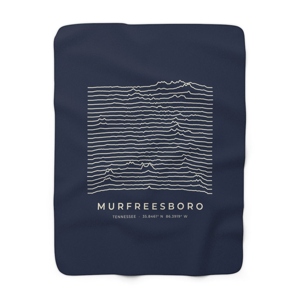 Murfreesboro Ridgeline Sherpa Blanket (Navy)