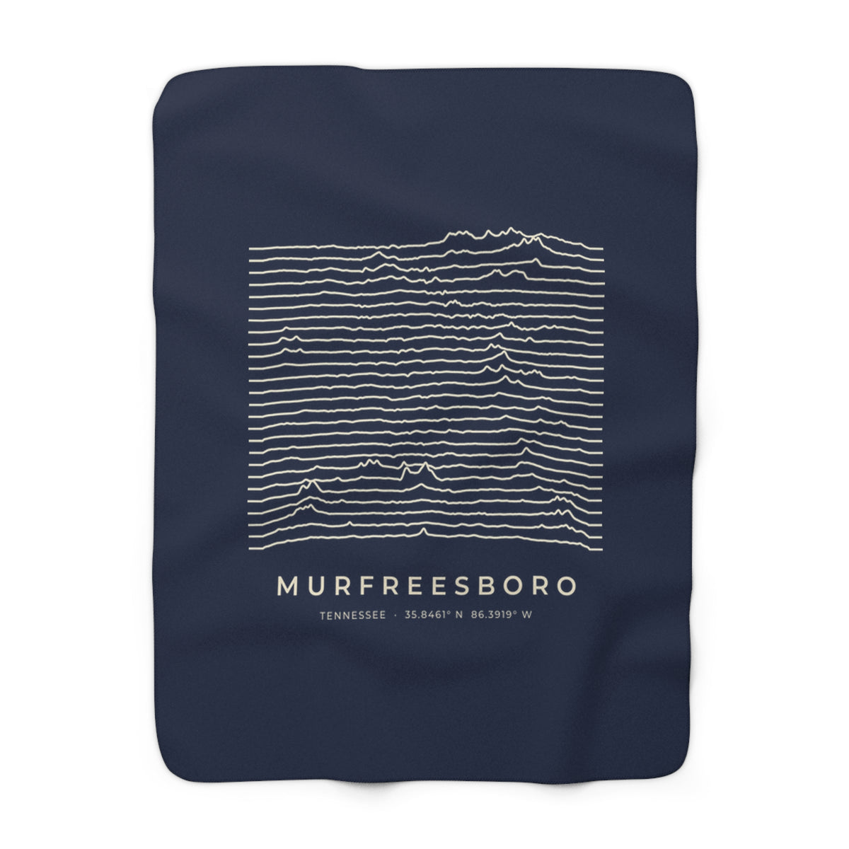 Murfreesboro Ridgeline Sherpa Blanket (Navy)