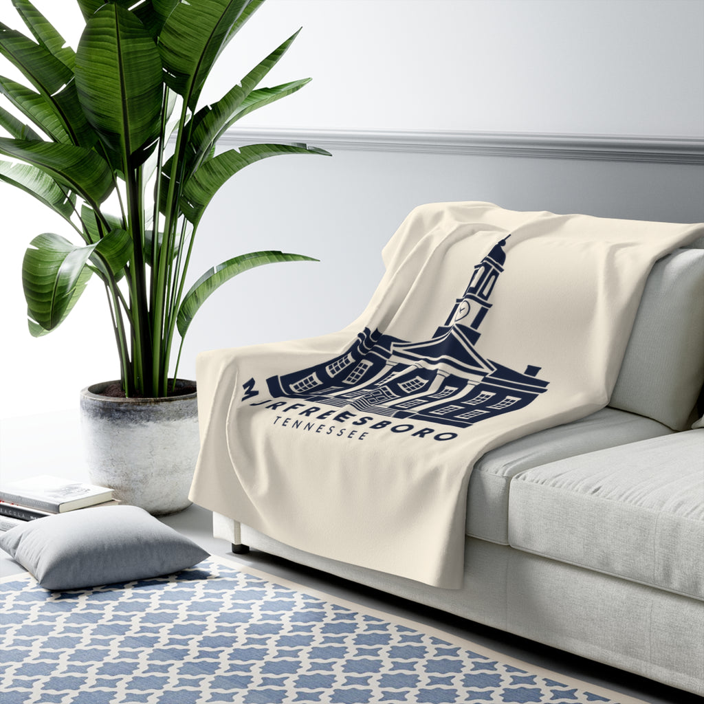 Murfreesboro Rutherford County Courthouse Sherpa Blanket