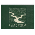 Clarksville Topo Map Puzzle (Forest Green)