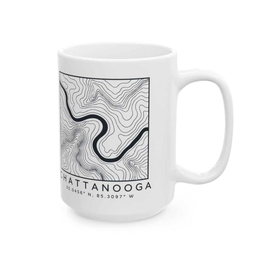 Chattanooga Topo Map Mug