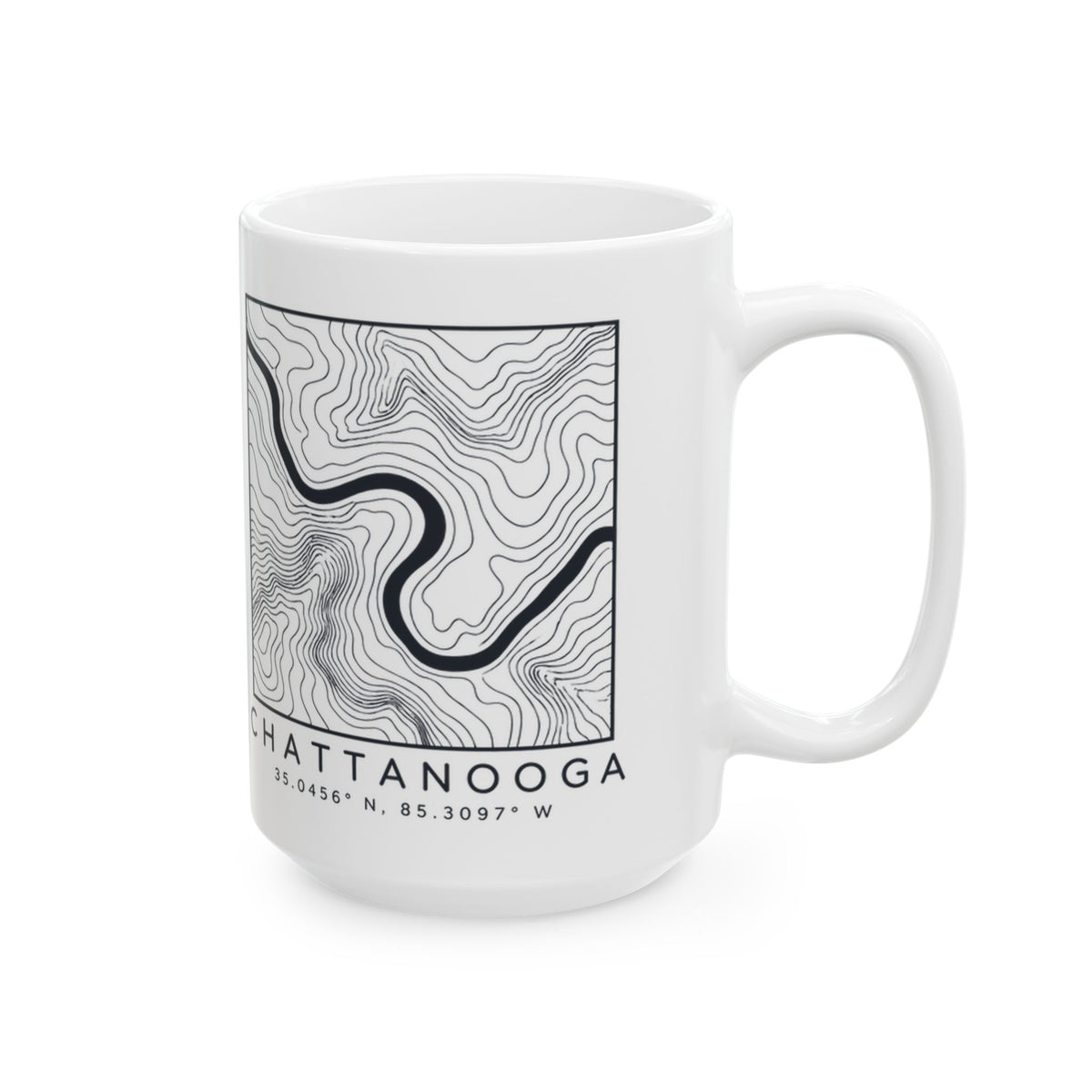 Chattanooga Topo Map Mug