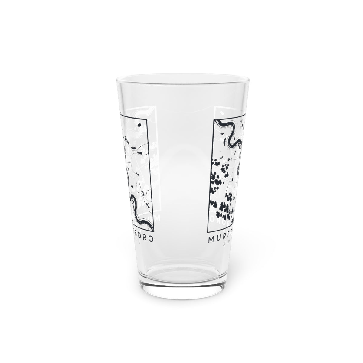 Murfreesboro Topo Map Pint Glass