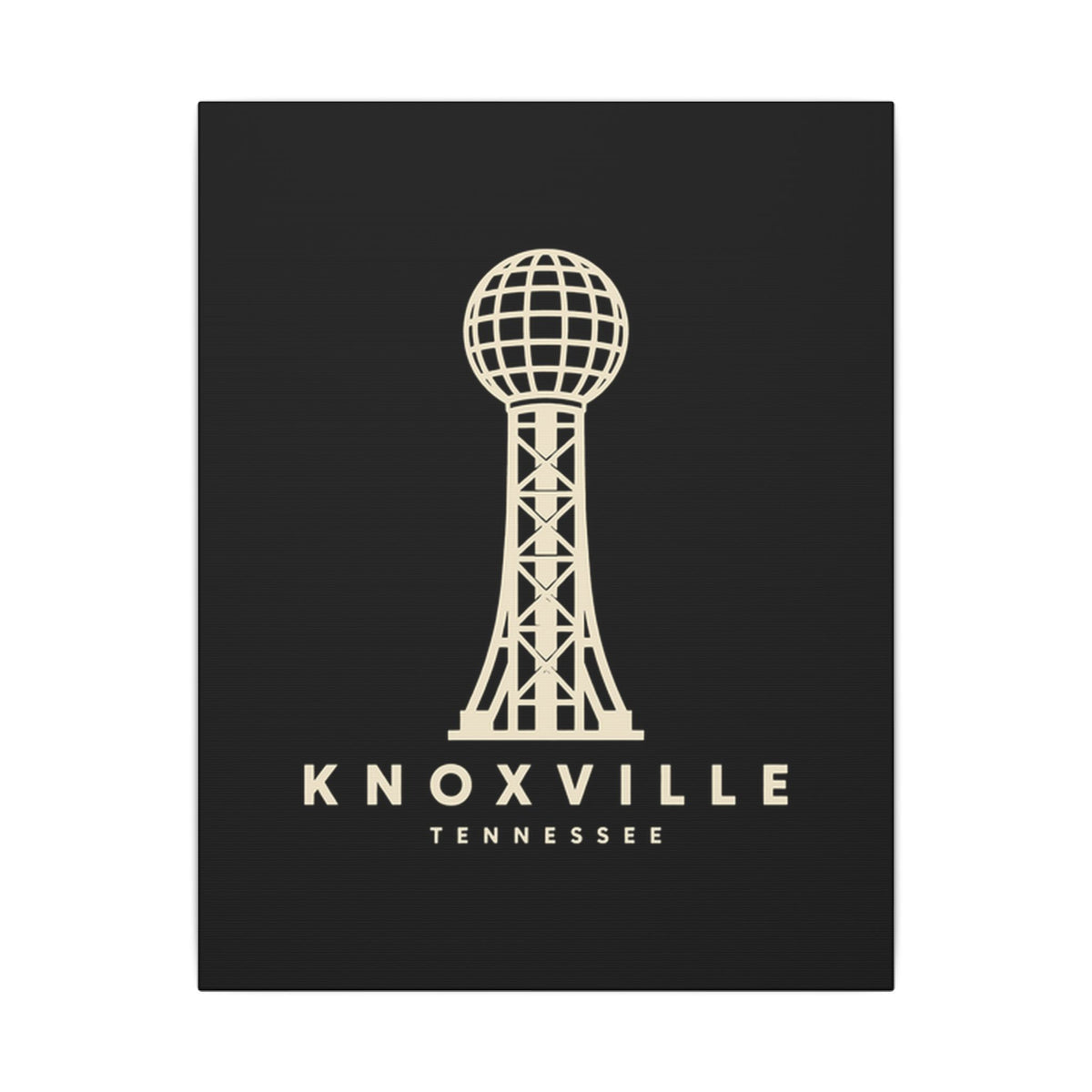 Knoxville Sunsphere Canvas Print (Black)