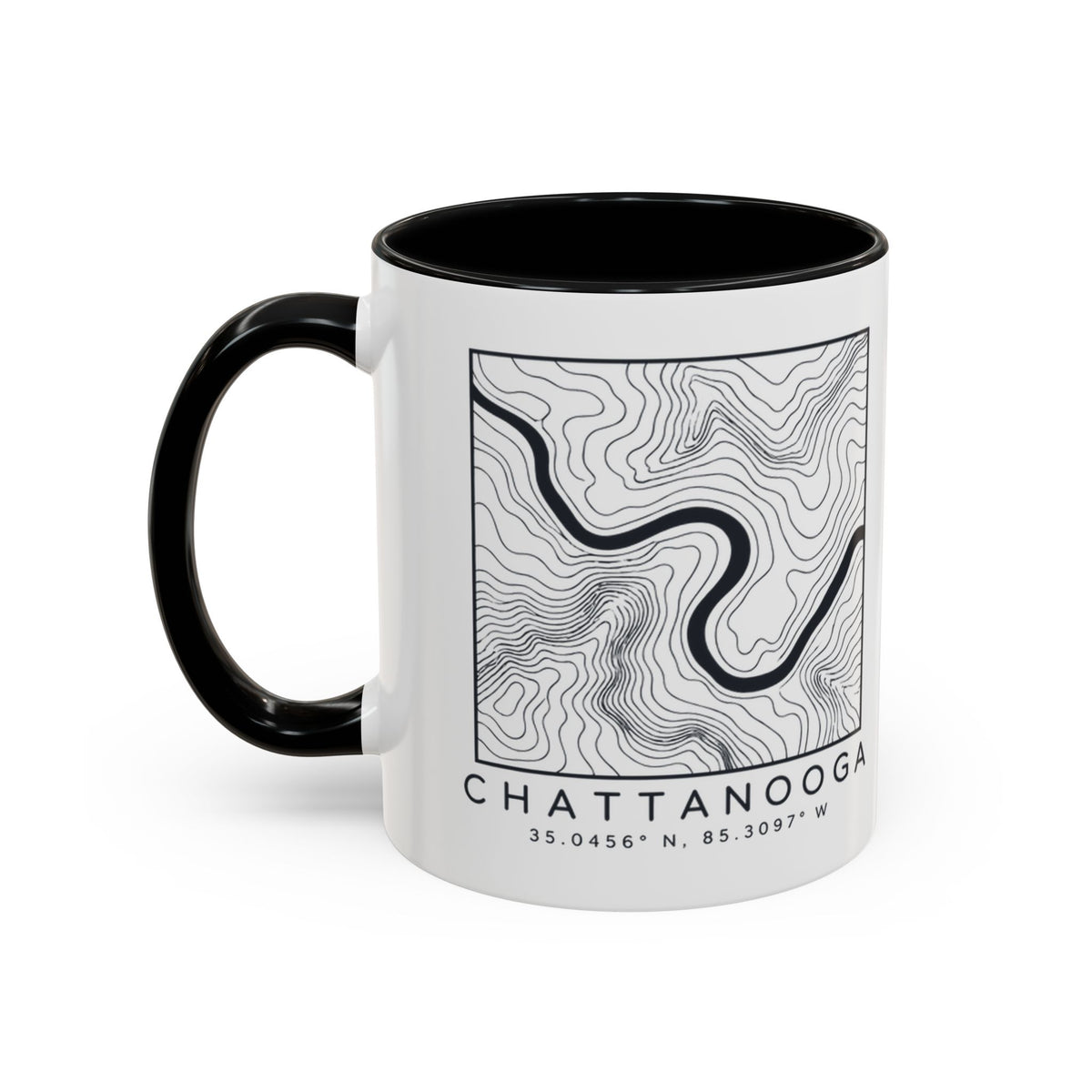 Chattanooga Topo Map Accent Mug