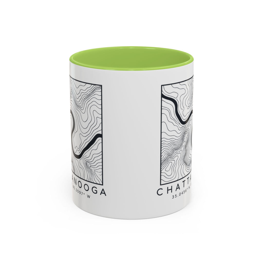 Chattanooga Topo Map Accent Mug