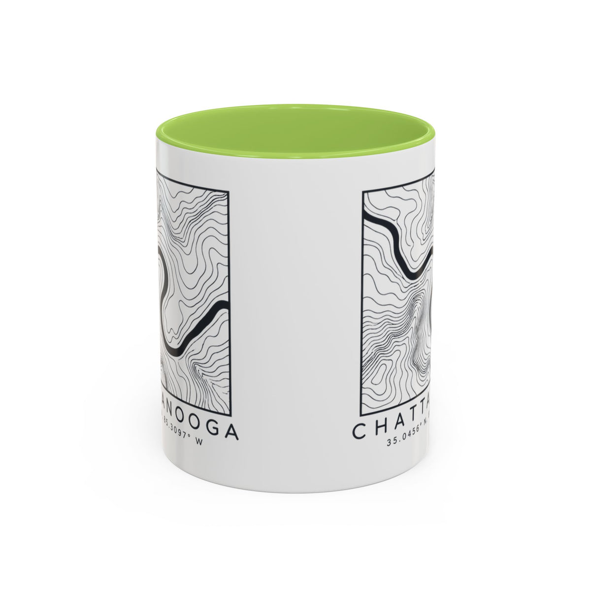 Chattanooga Topo Map Accent Mug
