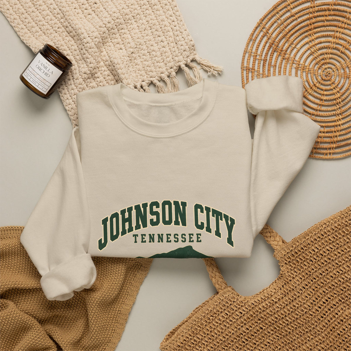 Johnson City Vintage Varsity Crewneck Sweatshirt