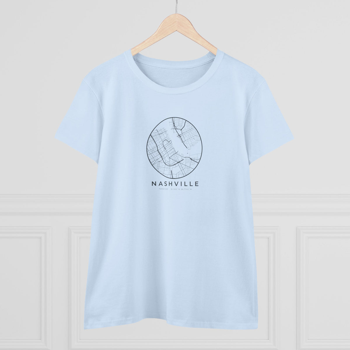 Nashville Street Map Women's T-Shirt