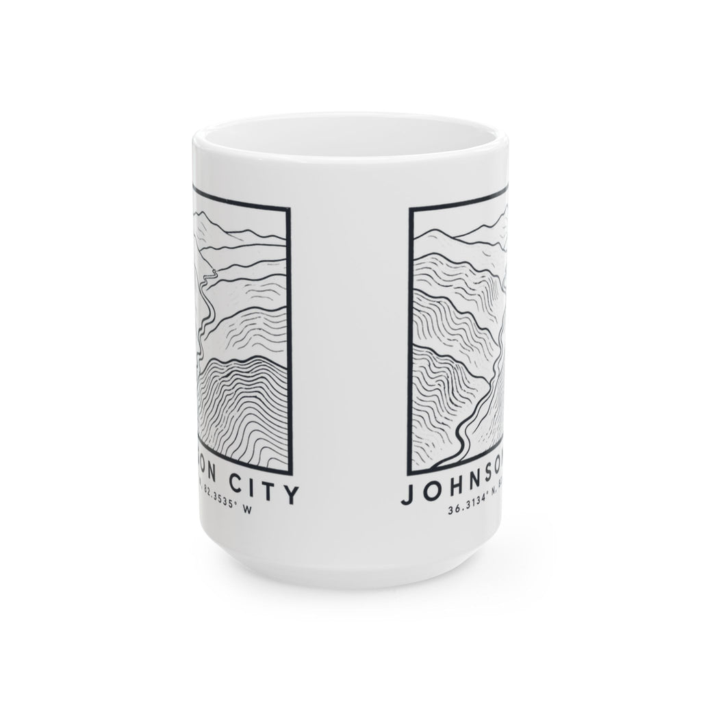 Johnson City Topo Map Mug