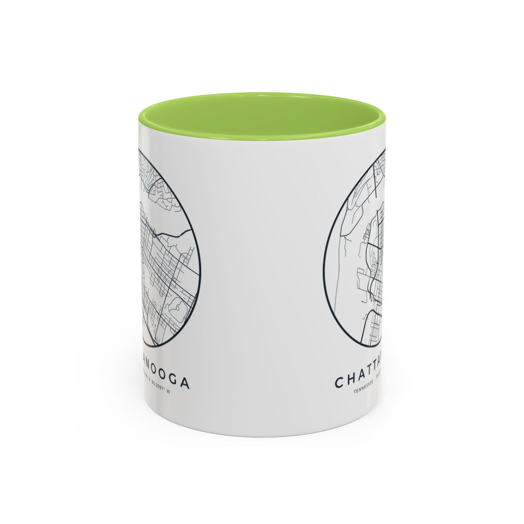 Chattanooga Street Map Accent Mug
