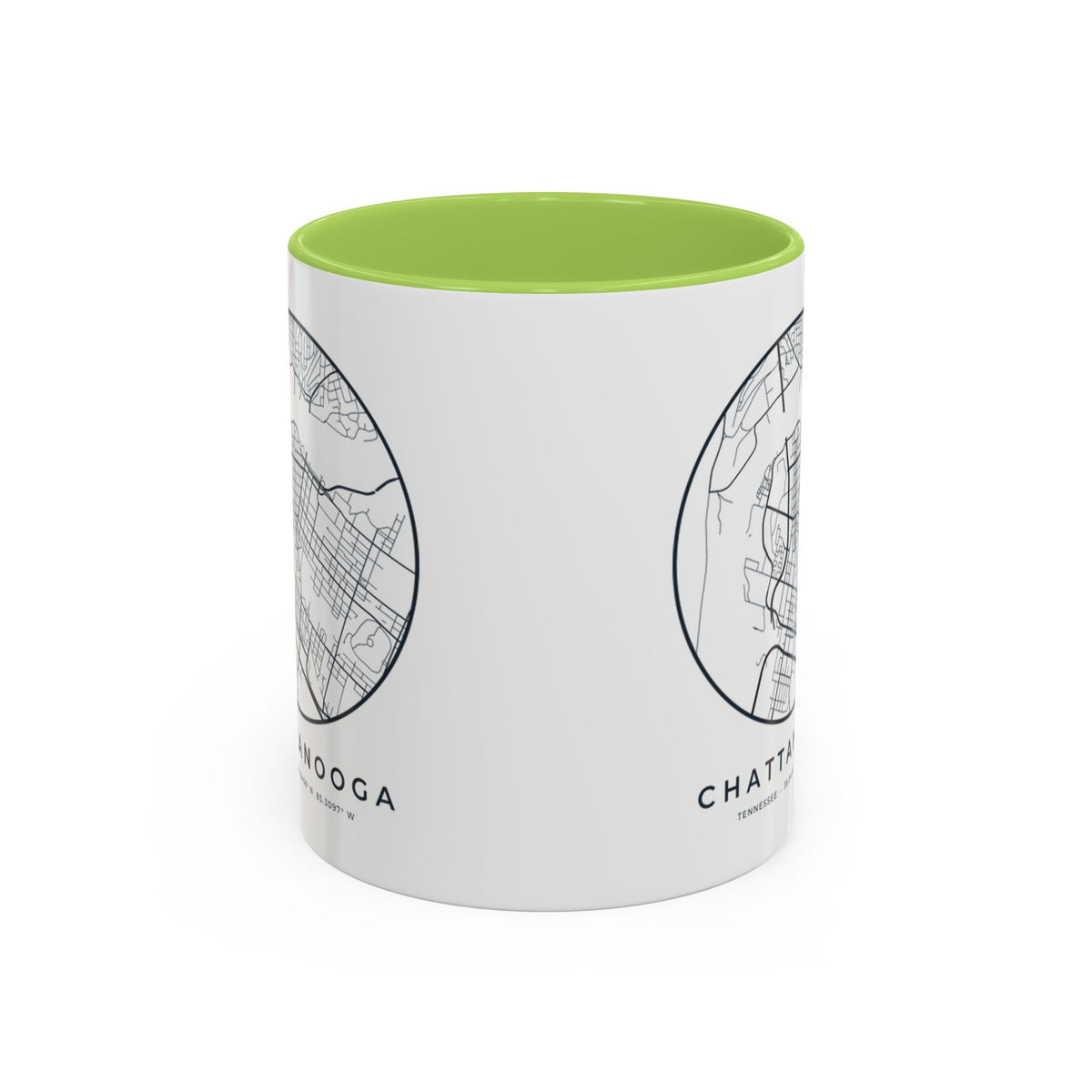 Chattanooga Street Map Accent Mug
